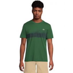 Mens Lacoste Short Sleeve Novak Fan Collection Tech Pique T-shirt