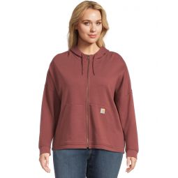 Womens Carhartt Plus Size TENCEL Fiber Series Loose Fit Full-Zip Sweatshirt