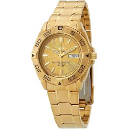 SEIKO 5 Sports Automatic Gold Dial Men's Watch SNZB26J1
