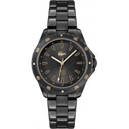 Lacoste Santorini Womeninchs 3H Quartz Watch, Stainless Steel Wristwatch, Water Resistant up to 5 ATM/50 Meters, Elegant Watches for Women, 36mm