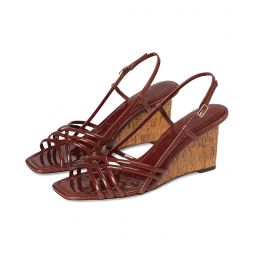 Womens Tory Burch Multi Strap Wedge Sandals 75mm