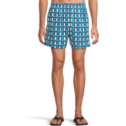 Mens Lacoste Mid Length Robert George Print Swim Trunks