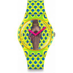 Swatch New Gent Biosourced Unisex Watch Casual Plastic Yellow Quartz Waterproof Unity Always