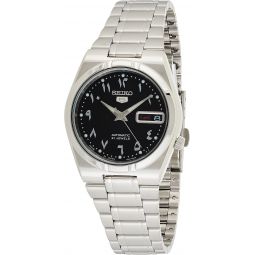 Seiko 5 Automatic Black Dial Stainless Steel Meninchs Watch SNK063J5