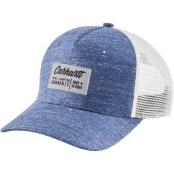 Carhartt Meninchs 105277 Jersey Mesh-Back Crafted Patch Cap - One Size Fits All - Scout Blue Snow Heather