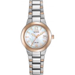 Citizen Womeninchs Eco-Drive Dress Classic Watch in Two-tone Stainless Steel, Mother of Pearl Dial (Model: EW1670-59D)