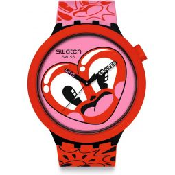 Swatch Big Bold Biosourced Unisex Watch Casual Plastic Red Automatic Waterproof HattieinchS Heart