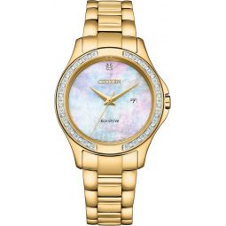 Citizen Women's Eco-Drive Dress Classic Diamond Watch with 3-Hand Date and Sapphire Crystal