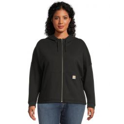 Womens Carhartt Plus Size TENCEL Fiber Series Loose Fit Full-Zip Sweatshirt