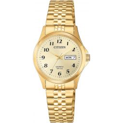 Citizen Quartz Womens Watch, Stainless Steel, Classic, Gold-Tone (Model: EQ2002-91P)