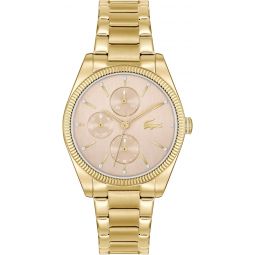 Lacoste Orsay Womeninchs Multifunction Stainless Steel Fashion Watch - Water Resistant up to 5ATM/50 Meters, Elegant Timepiece, 36mm