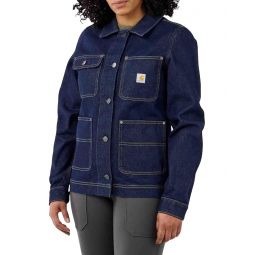 Womens Carhartt Relaxed Fit Denim Chore Coat