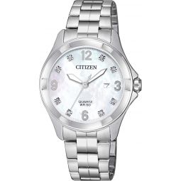 Citizen Quartz Womens Watch, Stainless Steel, Crystal
