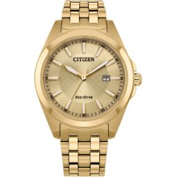 Citizen Meninchs Eco-Drive Classic Peyton Watch, 3-Hand Date, Sapphire Crystal, Luminous Markers, Gold Tone