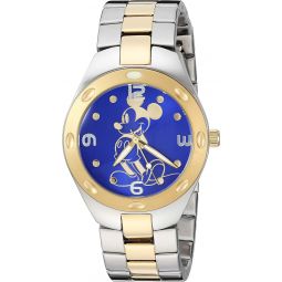 Disney Mickey Mouse Watch Men - Mickey Mouse Watches for Men - Mens Watch - Watches for - Classic - Stainless Steel Case - Multicolor Bracelet Toys