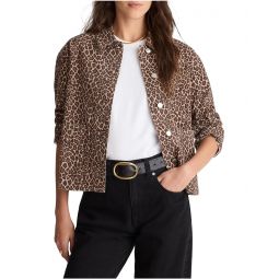 Womens Madewell Swing Jacket In Leopard Print