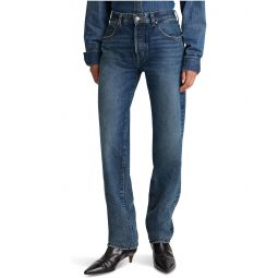 Womens Madewell Dean Easy Straight Jean in Greendale Wash