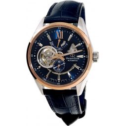 Orient Star Limited Edition Semi Skeleton Blue Dial Rose Gold Sapphire Glass Automatic Watch RE-AV0111L