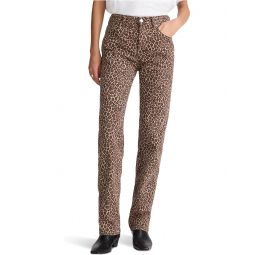 Womens Madewell Longline Straight Jean in Dark Mocha