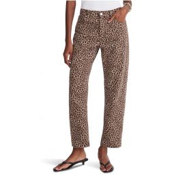 Womens Madewell Darted Barrel-Leg Jean in Dark Mocha