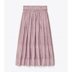DITSY FLORAL RUCHED-WAIST SKIRT
