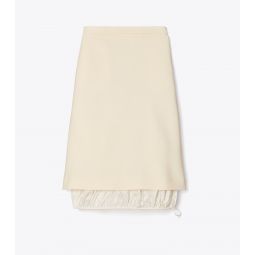 DOUBLE-FACED WOOL SKIRT