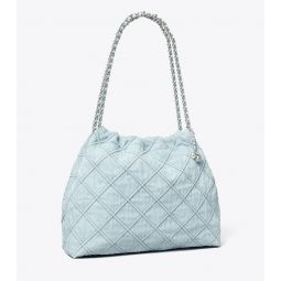 FLEMING SOFT DENIM HOBO BAG