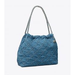 FLEMING SOFT DENIM HOBO BAG