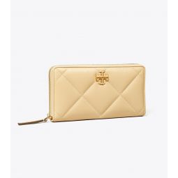 KIRA DIAMOND QUILT ZIP CONTINENTAL WALLET