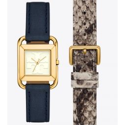 MILLER WATCH SET, GOLD-TONE STAINLESS STEEL