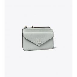 PEBBLE ENVELOPE ZIP CARD CASE