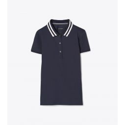 PERFORMANCE PIQUEE PLEATED-COLLAR POLO