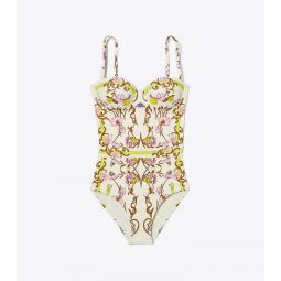 PRINTED UNDERWIRE ONE-PIECE SWIMSUIT
