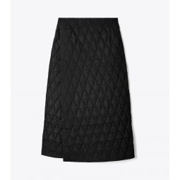 QUILTED BLANKET WRAP SKIRT