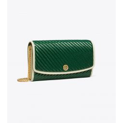 ROBINSON PATENT QUILTED CHAIN WALLET