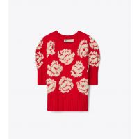 ROSE-EMBROIDERED SWEATER