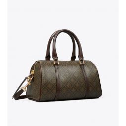 T MONOGRAM COATED CANVAS PETITE BARREL BAG