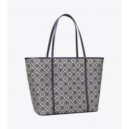 T MONOGRAM ZIP TOTE