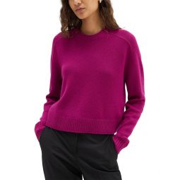 cropped crewneck cashmere sweater