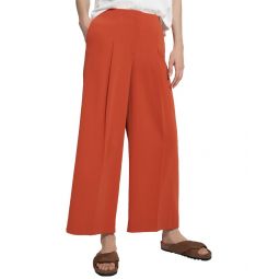 relaxed wide leg pleated pant