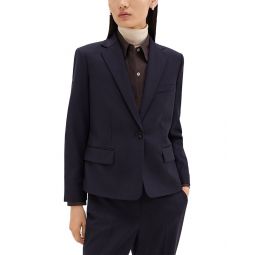 flannel wool slim jacket