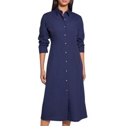 poplin fixed sleeve dress