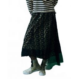 era mesh skirt in black