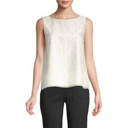 a line sleeveless top in white