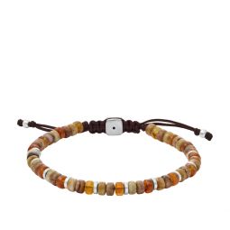 mens autumn beads brown acrylic beaded bracelet