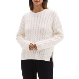 karenia cable knit wool & cashmere-blend sweater
