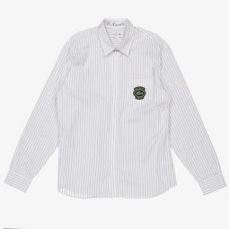 striped cotton poplin long-sleeve shirt
