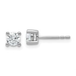 14k yellow gold 2/3 ct round lab grown diamond stud earrings vs clarity, g-h color