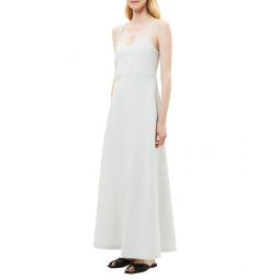 haranna linen-blend maxi dress