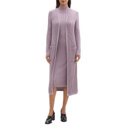 maxi rib wool cardigan